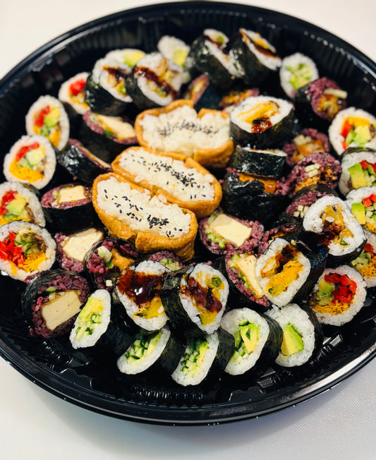 Vegetarian cut hand rolls platter 50pc